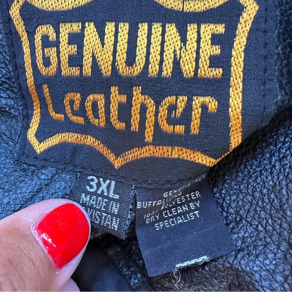 Genuine Leather Black Motorcycle Biker Chaps - Picture 3 of 6